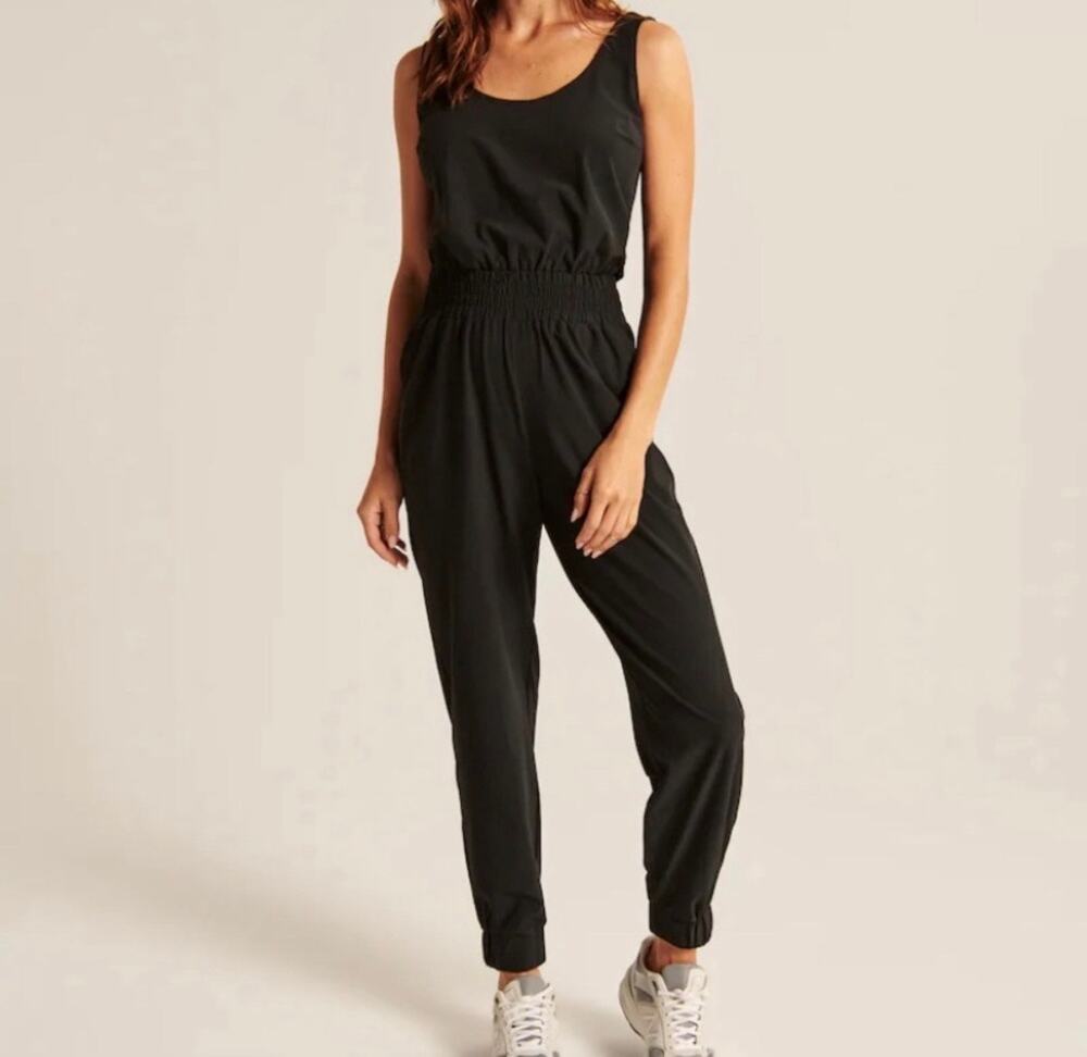 Abercrombie & Fitch Traveler Jumpsuit Black Womens Medium